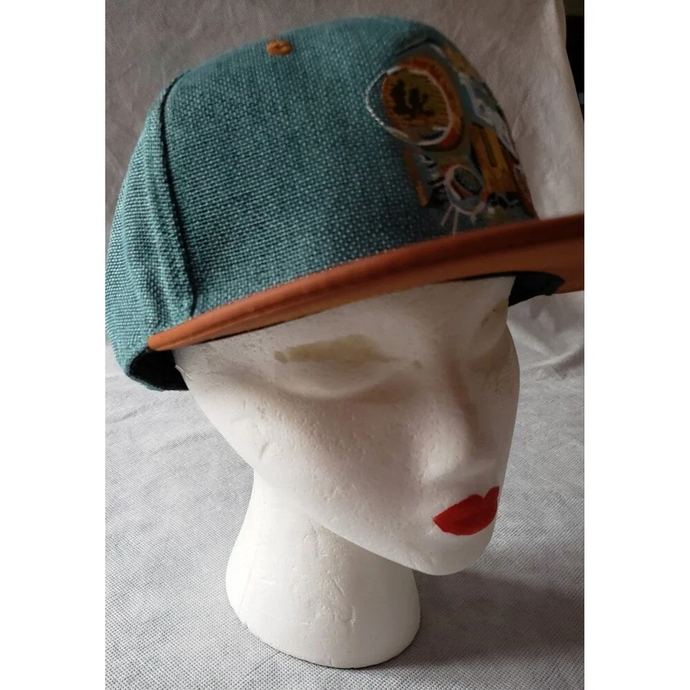GRASSROOTS California Teal Fitted Hat Size 7 3/8
